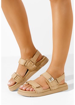 Khaki sandały damskie Mallonia ze sklepu Zapatos w kategorii Sandały damskie - zdjęcie 171205467