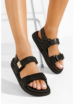 Czarne sandały damskie Mallonia ze sklepu Zapatos w kategorii Sandały damskie - zdjęcie 171205469