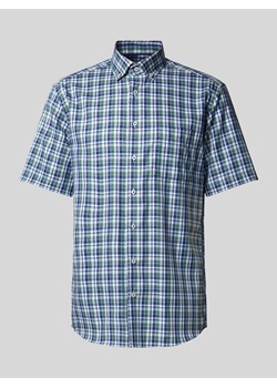 Koszula biznesowa o kroju modern fit ze wzorem w szkocką kratę ze sklepu Peek&Cloppenburg  w kategorii Koszule męskie - zdjęcie 171205705