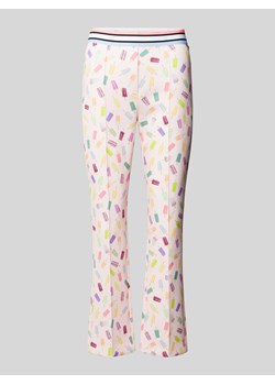 Spodnie ze wzorem na całej powierzchni i elastycznym pasem ze sklepu Peek&Cloppenburg  w kategorii Spodnie damskie - zdjęcie 171205875