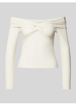 Bluzka z długim rękawem i wiązanym detalem ze sklepu Peek&Cloppenburg  w kategorii Bluzki damskie - zdjęcie 171205877