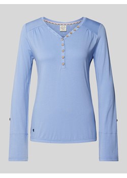 Bluzka z długim rękawem i krótką listwą guzikową ze sklepu Peek&Cloppenburg  w kategorii Bluzki damskie - zdjęcie 171205957