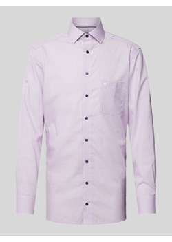 Koszula biznesowa o kroju modern fit ze wzorem na całej powierzchni model ‘Global’ ze sklepu Peek&Cloppenburg  w kategorii Koszule męskie - zdjęcie 171205989