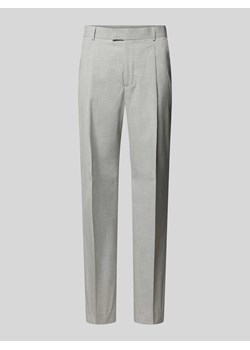 Spodnie do garnituru o kroju regular fit z zakładkami w pasie ze sklepu Peek&Cloppenburg  w kategorii Spodnie męskie - zdjęcie 171206076