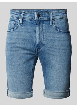 Szorty jeansowe o kroju slim fit z 5 kieszeniami w kolorze jasnoniebieskim ze sklepu Peek&Cloppenburg  w kategorii Spodenki męskie - zdjęcie 171206097