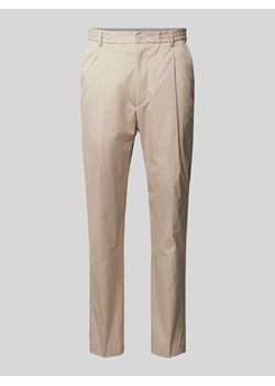 Spodnie z zakładkami w pasie model ‘Caron’ ze sklepu Peek&Cloppenburg  w kategorii Spodnie męskie - zdjęcie 171206099
