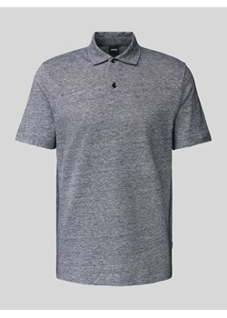 Koszulka polo z mieszanki lnu i bawełny model ‘Press’ ze sklepu Peek&Cloppenburg  w kategorii T-shirty męskie - zdjęcie 171206248