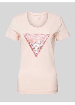 T-shirt z obszyciem z kamieni stras ze sklepu Peek&Cloppenburg  w kategorii Bluzki damskie - zdjęcie 171206346