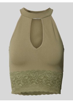 Krótki top z wiązaniem na szyi ze sklepu Peek&Cloppenburg  w kategorii Bluzki damskie - zdjęcie 171206465