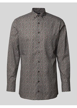 Koszula biznesowa o kroju modern fit ze wzorem na całej powierzchni ze sklepu Peek&Cloppenburg  w kategorii Koszule męskie - zdjęcie 171206575