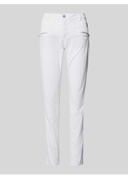Spodnie o kroju slim fit z asymetryczną listwą guzikową model ‘Florida’ ze sklepu Peek&Cloppenburg  w kategorii Spodnie damskie - zdjęcie 171206615