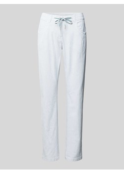 Spodnie o kroju slim fit ze wzorem w paski ze sklepu Peek&Cloppenburg  w kategorii Spodnie damskie - zdjęcie 171206655