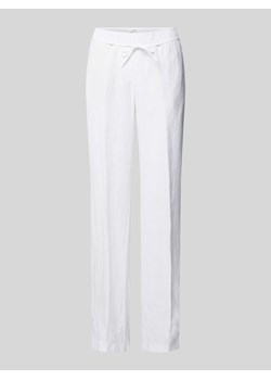 Lniane spodnie z elastycznym pasem model ‘FARINA’ ze sklepu Peek&Cloppenburg  w kategorii Spodnie damskie - zdjęcie 171206665