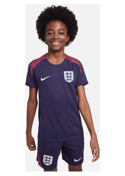 Dzianinowa koszulka piłkarska z krótkim rękawem dla dużych dzieci Nike Dri-FIT Anglia Strike - Fiolet ze sklepu Nike poland w kategorii T-shirty chłopięce - zdjęcie 171206717
