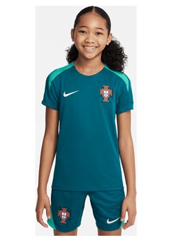 Dzianinowa koszulka piłkarska z krótkim rękawem dla dużych dzieci Nike Dri-FIT Portugalia Strike - Zieleń ze sklepu Nike poland w kategorii Bluzki dziewczęce - zdjęcie 171206729