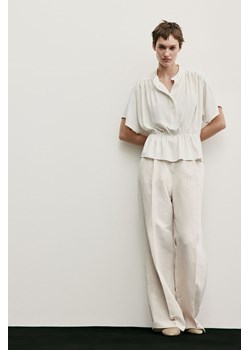 H & M - Krepowana bluzka - Beżowy ze sklepu H&M w kategorii Bluzki damskie - zdjęcie 171206816