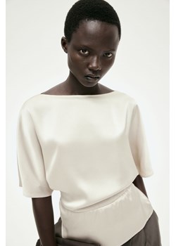 H & M - Taliowana bluzka - Beżowy ze sklepu H&M w kategorii Bluzki damskie - zdjęcie 171206905