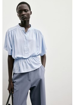 H & M - Krepowana bluzka - Niebieski ze sklepu H&M w kategorii Bluzki damskie - zdjęcie 171206916