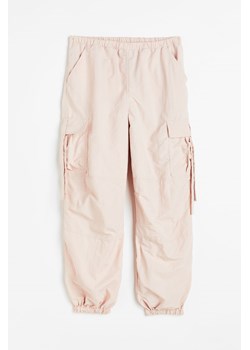 H & M - Spodnie spadochronowe z niskim stanem - Różowy ze sklepu H&M w kategorii Spodnie damskie - zdjęcie 171206938