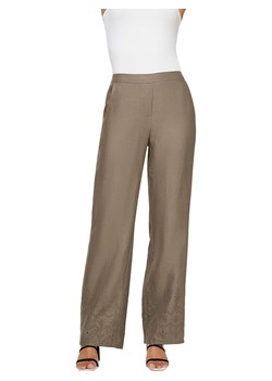 Heine Lniane spodnie w kolorze khaki ze sklepu Limango Polska w kategorii Spodnie damskie - zdjęcie 171208487
