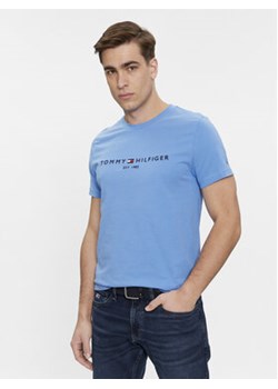 Tommy Hilfiger T-Shirt Logo MW0MW11797 Niebieski Regular Fit ze sklepu MODIVO w kategorii T-shirty męskie - zdjęcie 171211477