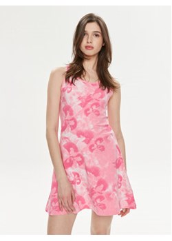 adidas Sukienka letnia Floral Graphic IS4247 Różowy Slim Fit ze sklepu MODIVO w kategorii Sukienki - zdjęcie 171211825