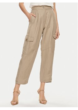 Marella Spodnie materiałowe Giada 2413131045 Beżowy Relaxed Fit ze sklepu MODIVO w kategorii Spodnie damskie - zdjęcie 171212657