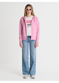 Bluza damska rozpinana z kapturem różowa Rozzie 601 ze sklepu Big Star w kategorii Bluzy damskie - zdjęcie 171212935