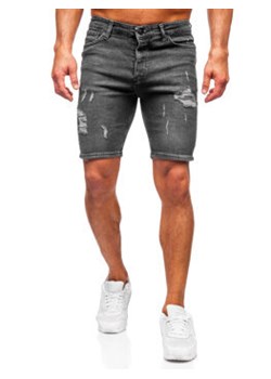 Czarne krótkie spodenki jeansowe męskie Denley 0525 ze sklepu Denley w kategorii Spodenki męskie - zdjęcie 171213376