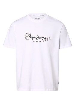 Pepe Jeans Koszulka męska - Camille Mężczyźni Dżersej biały nadruk ze sklepu vangraaf w kategorii T-shirty męskie - zdjęcie 171213619
