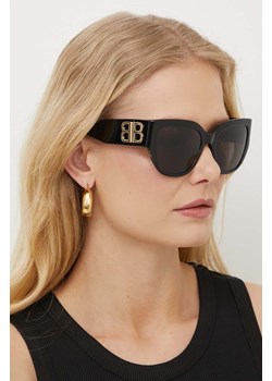 Balenciaga okulary przeciwsłoneczne damskie kolor czarny BB0323SK ze sklepu ANSWEAR.com w kategorii Okulary przeciwsłoneczne damskie - zdjęcie 171213715