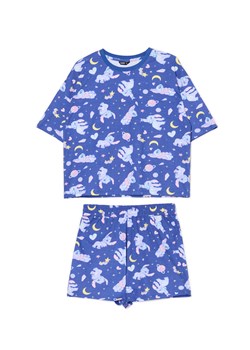 Cropp - Krótka dwuczęściowa piżama ze Stitchem - niebieski ze sklepu Cropp w kategorii Piżamy damskie - zdjęcie 171215899