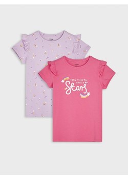 Sinsay - Koszulki 2 pack - różowy ze sklepu Sinsay w kategorii Bluzki dziewczęce - zdjęcie 171216506