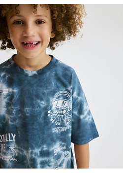 Reserved - T-shirt oversize z nadrukiem - granatowy ze sklepu Reserved w kategorii T-shirty chłopięce - zdjęcie 171217165