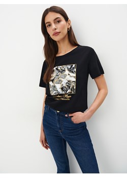 Mohito - Koszulka z nadrukiem - czarny ze sklepu Mohito w kategorii Bluzki damskie - zdjęcie 171219107