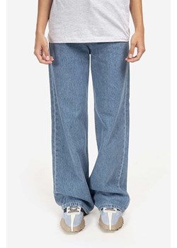 Carhartt WIP jeansy Jane damskie high waist I030497.BLUE.HEAVY-BLUE.HEAVY ze sklepu PRM w kategorii Jeansy damskie - zdjęcie 171220405