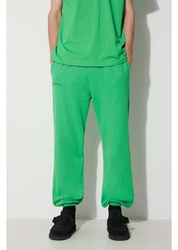 Pangaia spodnie dresowe bawełniane kolor zielony gładkie ze sklepu PRM w kategorii Spodnie męskie - zdjęcie 171220409