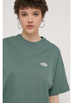 Dickies t-shirt bawełniany kolor zielony ze sklepu PRM w kategorii Bluzki damskie - zdjęcie 171220425