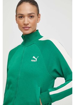 Puma bluza Iconic T7 damska kolor zielony wzorzysta 625602 ze sklepu PRM w kategorii Bluzy damskie - zdjęcie 171220499