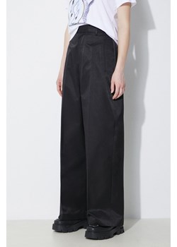 MM6 Maison Margiela spodnie damskie kolor czarny szerokie high waist S62KB0199 ze sklepu PRM w kategorii Spodnie damskie - zdjęcie 171220747