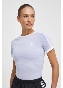adidas Originals t-shirt damski kolor fioletowy IR8108 ze sklepu PRM w kategorii Bluzki damskie - zdjęcie 171220816
