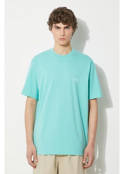 Y-3 t-shirt bawełniany Relaxed SS Tee męski kolor turkusowy gładki IV8220 ze sklepu PRM w kategorii T-shirty męskie - zdjęcie 171220846