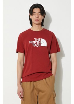 The North Face t-shirt bawełniany M S/S Easy Tee męski kolor bordowy z nadrukiem NF0A87N5POJ1 ze sklepu PRM w kategorii T-shirty męskie - zdjęcie 171220886