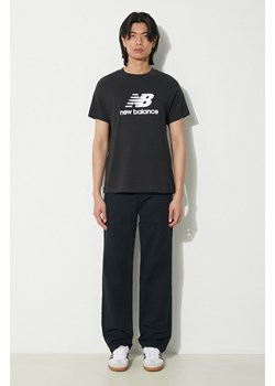 New Balance t-shirt bawełniany Sport Essentials męski kolor czarny z nadrukiem MT41502BK ze sklepu PRM w kategorii T-shirty męskie - zdjęcie 171220909