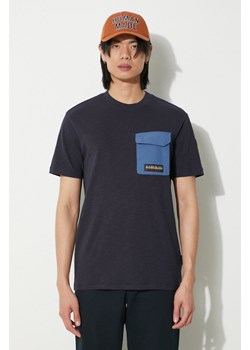 Napapijri t-shirt bawełniany S-Tepees męski kolor granatowy z aplikacją NP0A4HQJ1761 ze sklepu PRM w kategorii T-shirty męskie - zdjęcie 171220928