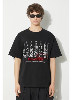 PLEASURES t-shirt bawełniany Calendar Heavyweight T-Shirt męski kolor czarny z nadrukiem P24SP002.BLACK ze sklepu PRM w kategorii T-shirty męskie - zdjęcie 171220956