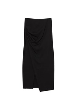 Cropp - Czarna spódnica midi z rozcięciem - czarny ze sklepu Cropp w kategorii Spódnice - zdjęcie 171221249