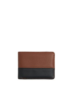 Cropp - Dwukolorowy portfel z imitacji skóry - brązowy ze sklepu Cropp w kategorii Portfele męskie - zdjęcie 171221458