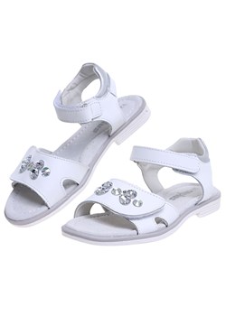 Białe sandały dziewczęce na rzepy /E2-3 16019  T186/ ze sklepu Pantofelek24.pl w kategorii Sandały dziecięce - zdjęcie 171222086