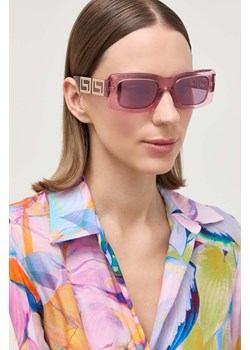 Versace okulary przeciwsłoneczne damskie kolor różowy ze sklepu ANSWEAR.com w kategorii Okulary przeciwsłoneczne damskie - zdjęcie 171222736